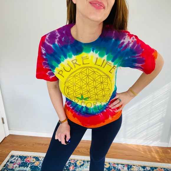 420 Tie- Dyed Graphic T-shirt Size Small - Picture 7 of 8